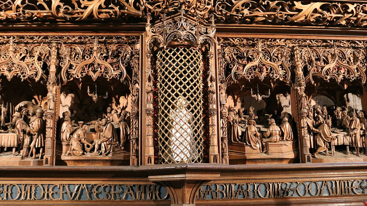 Die Predella des Bordesholmer Altars im Schleswiger Dom